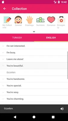 Turkish English Dictionary android App screenshot 0